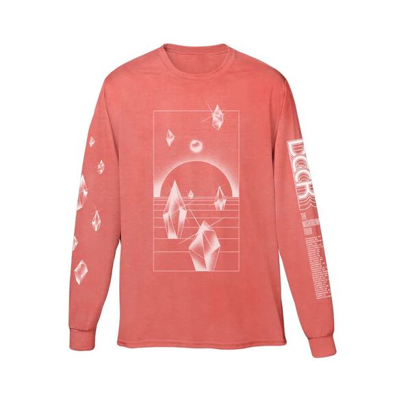 Beck Long Sleeve XL Concert T Shirt Front Back Sleeves Graphics 2019 tour faded - Picture 1 of 8